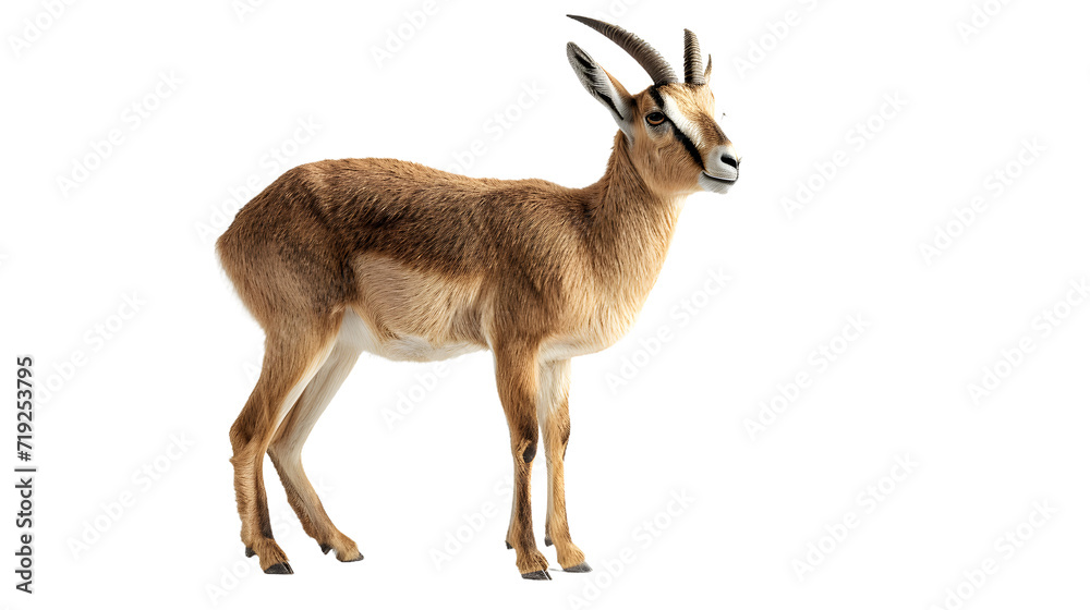Antelope Standing on White Background Antelope Standing on White Background