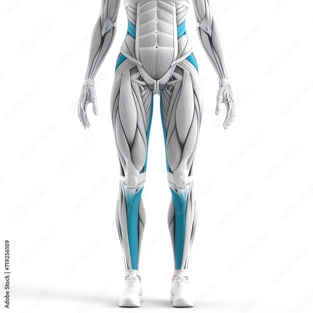 Female Musculature Computer Illustration 3D, 3d illustration Female Musculature Computer Illustration 3D, 3d illustration