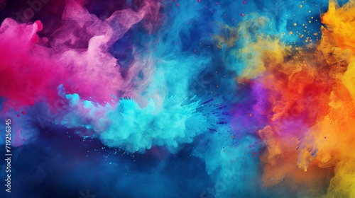 A background that consists of mixed abstract holi powder