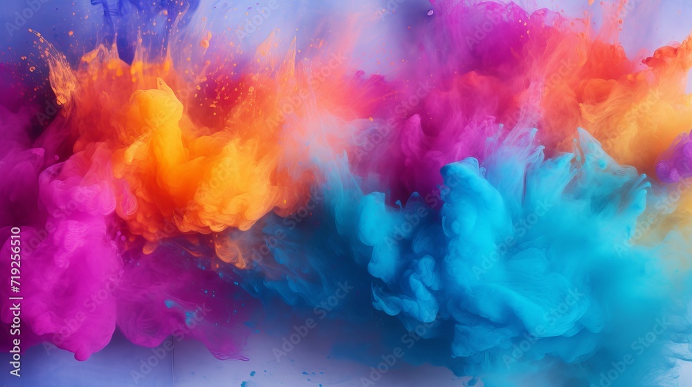 A background that consists of mixed abstract holi powder