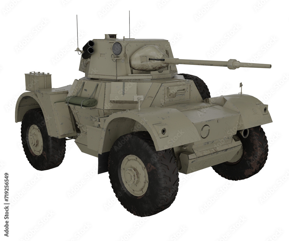 3d rendering armored military combat vehicle isolated on transparent background