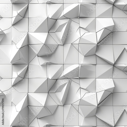 Futuristic Modern White Background Abstract Triang, 3d illustration