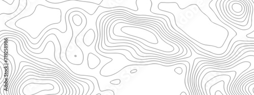 Topographic map background geographic line map with seamless ornament design. The black on white contours vector topography stylized height of the lines map.	