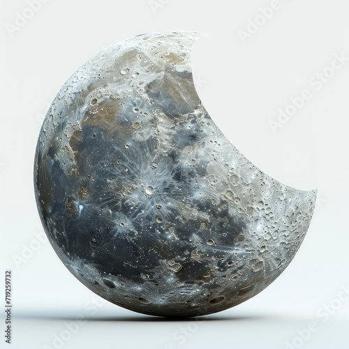 Half Moon Background Realistic 3D Illustrations, 3d illustration