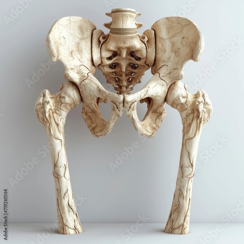 Human Pelvis Hip Lymph Node System, 3d illustration