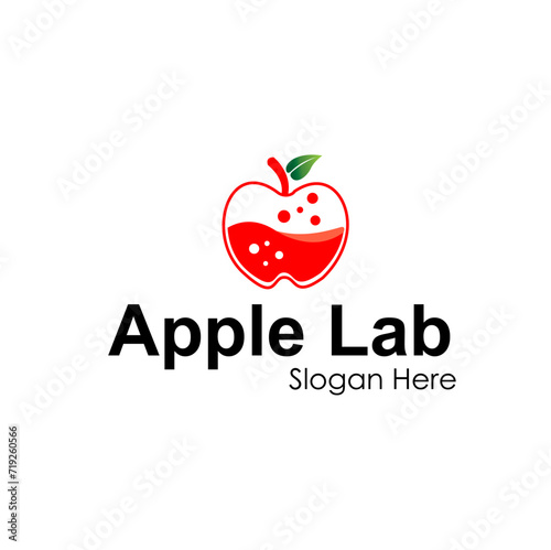 apple lab logo design concept vector illustration