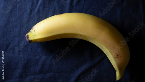 banana on black background