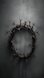 Christian crown of thorns. Holy week. 