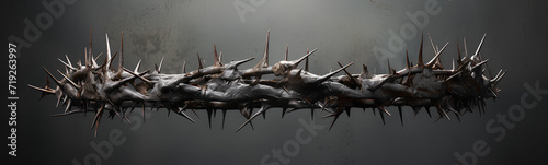 Christian crown of thorns. Holy week.  photo