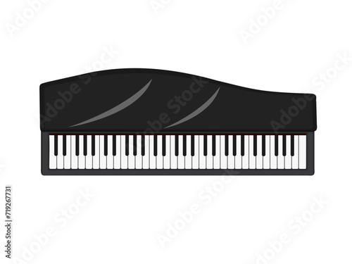 Piano on a white back ground.