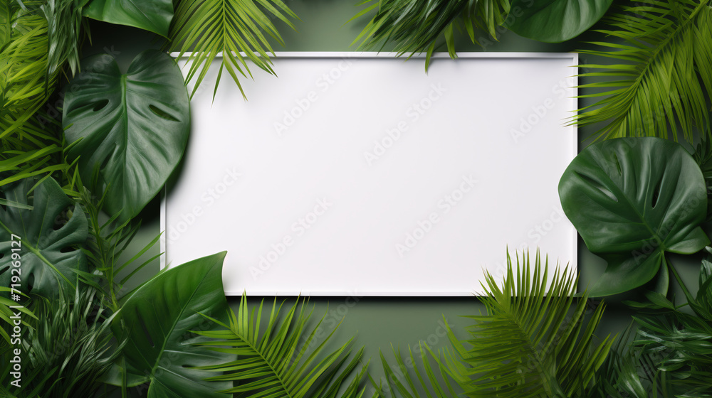 Background with green leaves
