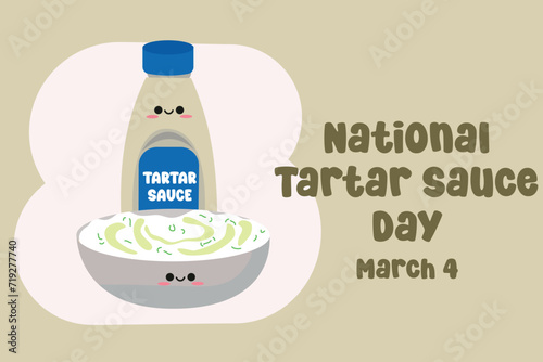 For the National Tartar Sauce Day celebration, this vector image is perfect.