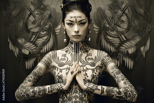 japenese geisha with tattoos