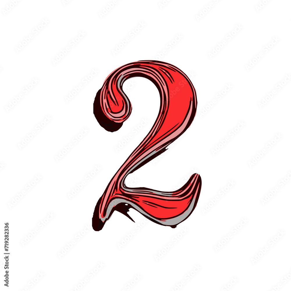 Unique number design with transparent background Unique number design with transparent background