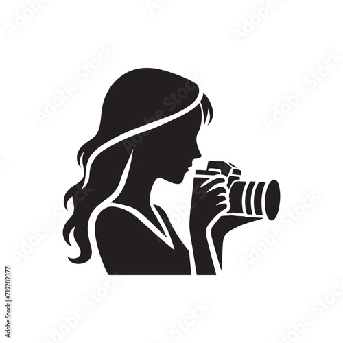 Ephemeral Frames: A Series of Photographer Silhouettes Creating Transient Yet Powerful Visual Narratives - Photographer Illustration - Photographer Vector - Person Holding Camera Silhouette
