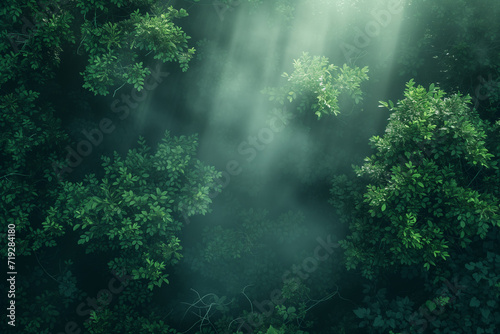 rays of light in forest