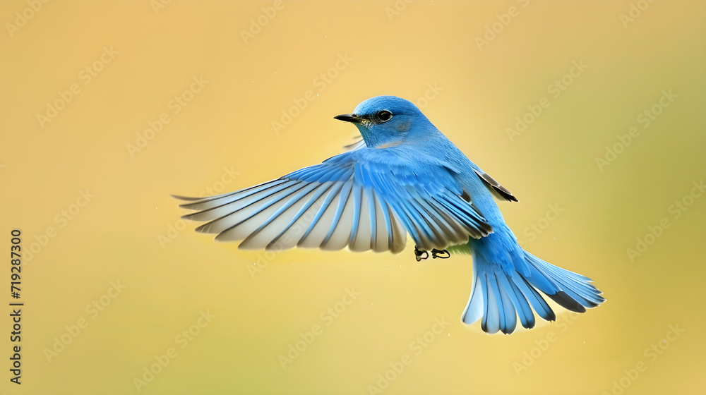 Graceful Bluebird Soaring on a Golden Sunrise Graceful Bluebird Soaring on a Golden Sunrise