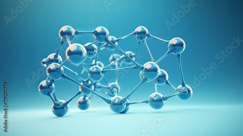 An illustration of a molecular link ball that has been rendered in 3d.