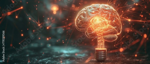 A Thoughtprovoking Fusion Of The Brain, Light Bulb, And Technology Concept. Сoncept Brainstorming Ideas, Innovative Thinking, Creative Solutions, Technological Advances, Light Bulb Moments