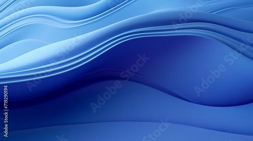 In this 3d illustration, there is a classic blue abstract gradient background that has lines printed from waves. there is also a modern graphic texture with a geometric pattern.