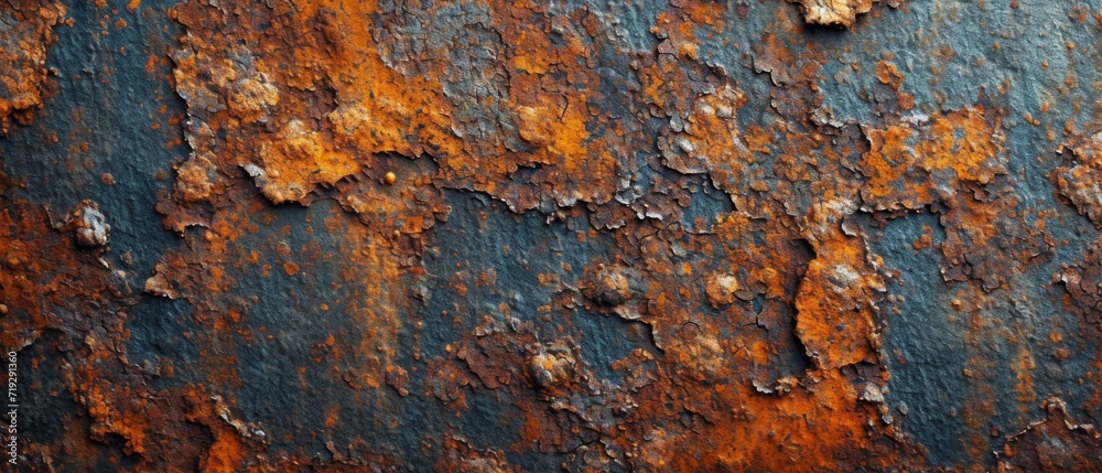Closeup Of Weathered, Corroded Iron Creating A Textured Background. Сoncept Rustic Textures, Weathered Iron, Corroded Metal, Vintage Background, Industrial Aesthetics