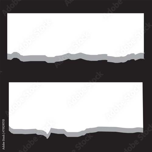 Set of torn paper different shapes. collection of ripped paper. Vector