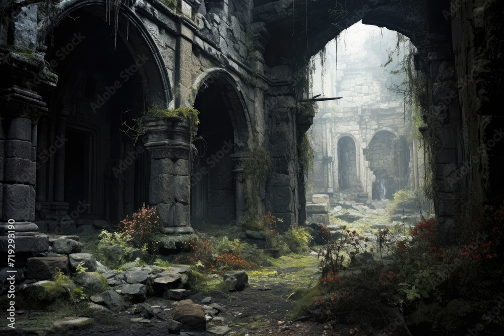 Ancient Temples Amidst Overgrown Thickets Ancient Temples Amidst Overgrown Thickets