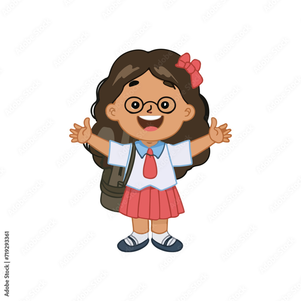 Cute happy smiling child isolated on white background