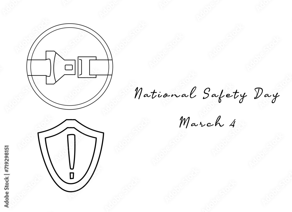 Single Line Art Of National Safety Day Good For National Safety Day single-line-art-of-national-safety-day-good-for-national-safety-day
