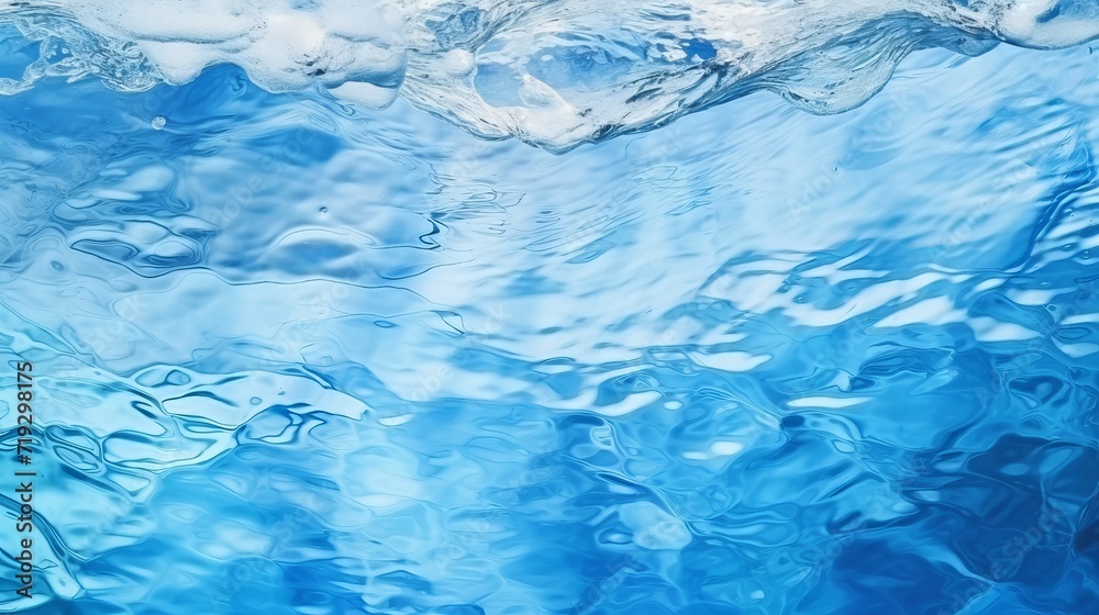 An abstract design with water reflections on a blue background.