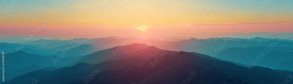 sunset from top of mountain top