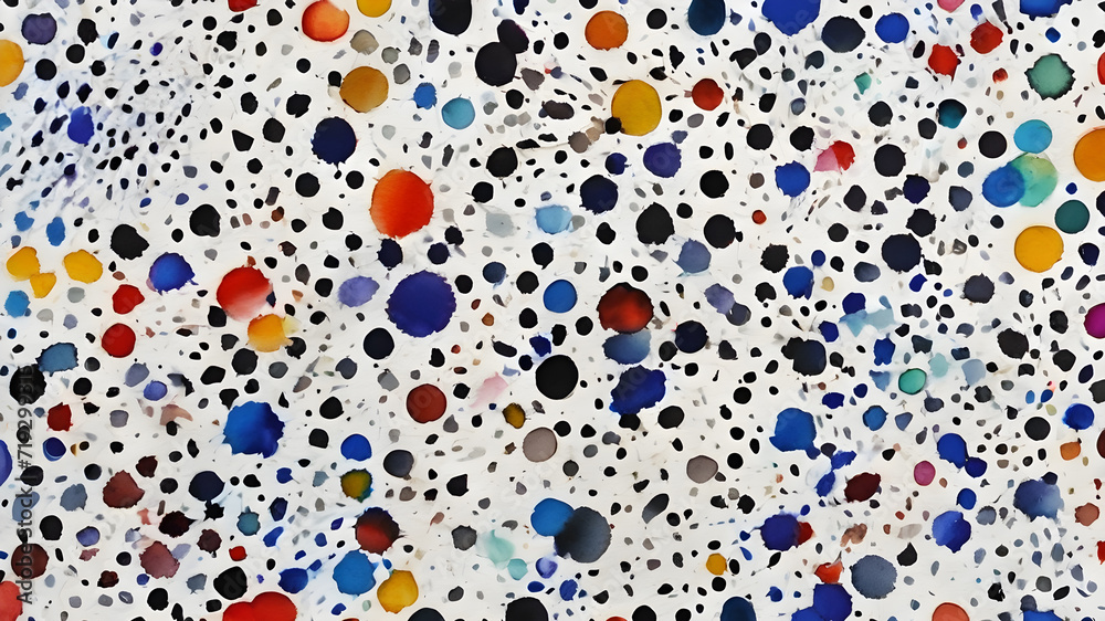 Hand drawn geometric seamless Round circular dot polka dot pattern. doodle. AI generated image, ai Hand drawn geometric seamless Round circular dot polka dot pattern. doodle. AI generated image, ai