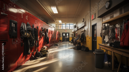 Firefighter locker room photo