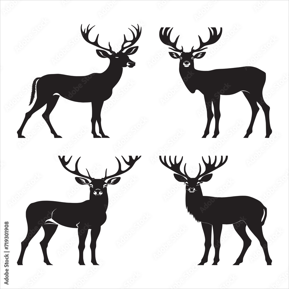 Fototapeta premium minimalist Silhouette Vector design of a Deer
