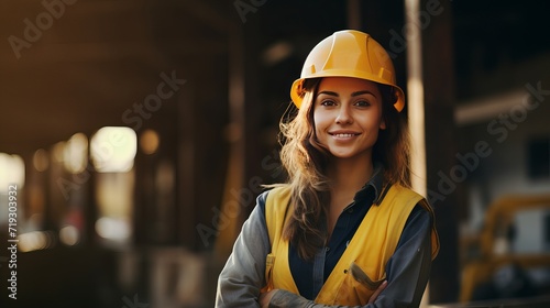 An image of a beautiful woman working.