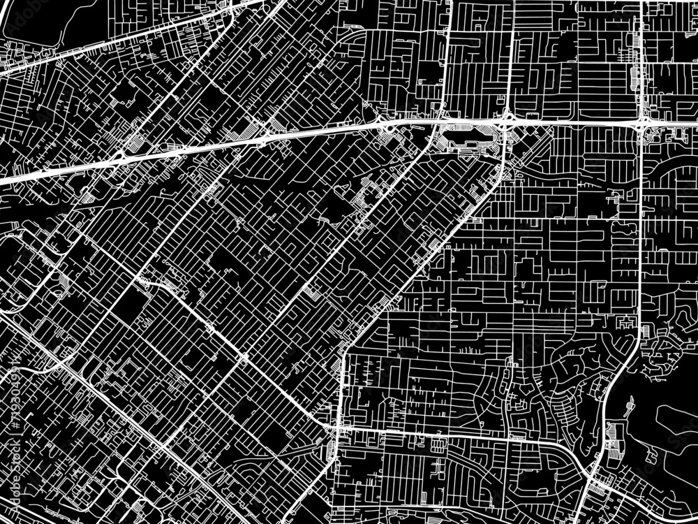 Vector road map of the city of West Covina California in the United ...