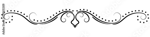 Vintage lines. Decorative elements. Border flower collection.