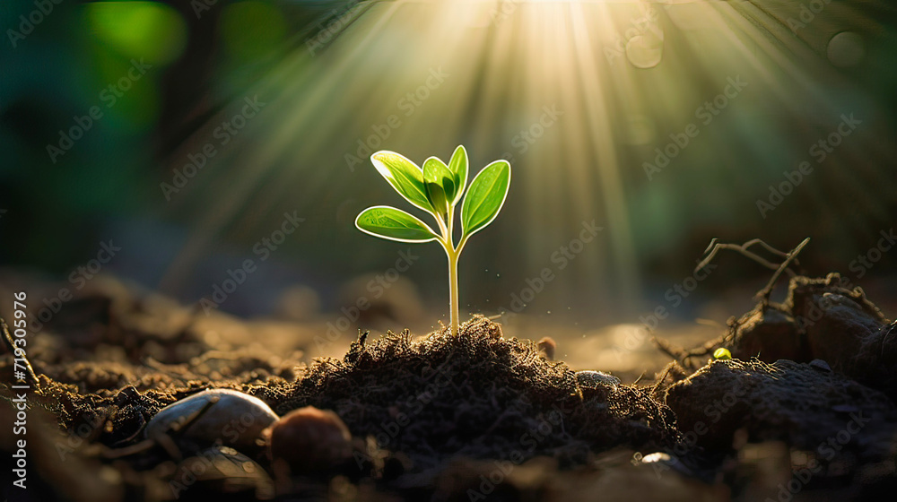 sprout in the rays of the sun
sprout in the rays of the sun