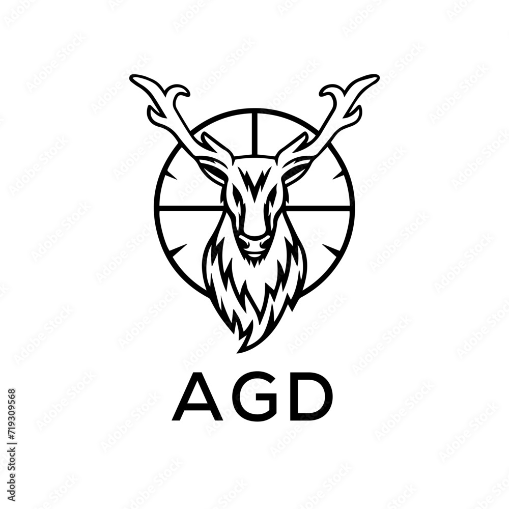 AGD  logo design template vector. AGD Business abstract connection vector logo. AGD icon circle logotype.
