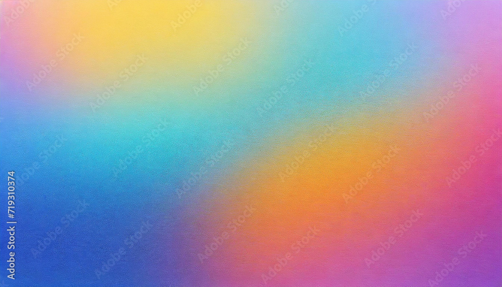 4K Beautiful color gradient background with noise. Abstract pastel holographic blurred grainy gradient banner background texture Colorful digital grain soft noise effect Nostalgia, vintage, retro