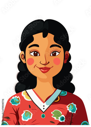 Vetor personagem feminina