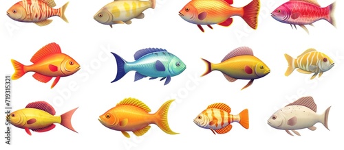 colorful fish magnets