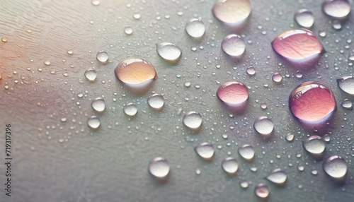drops on a pastel gray background