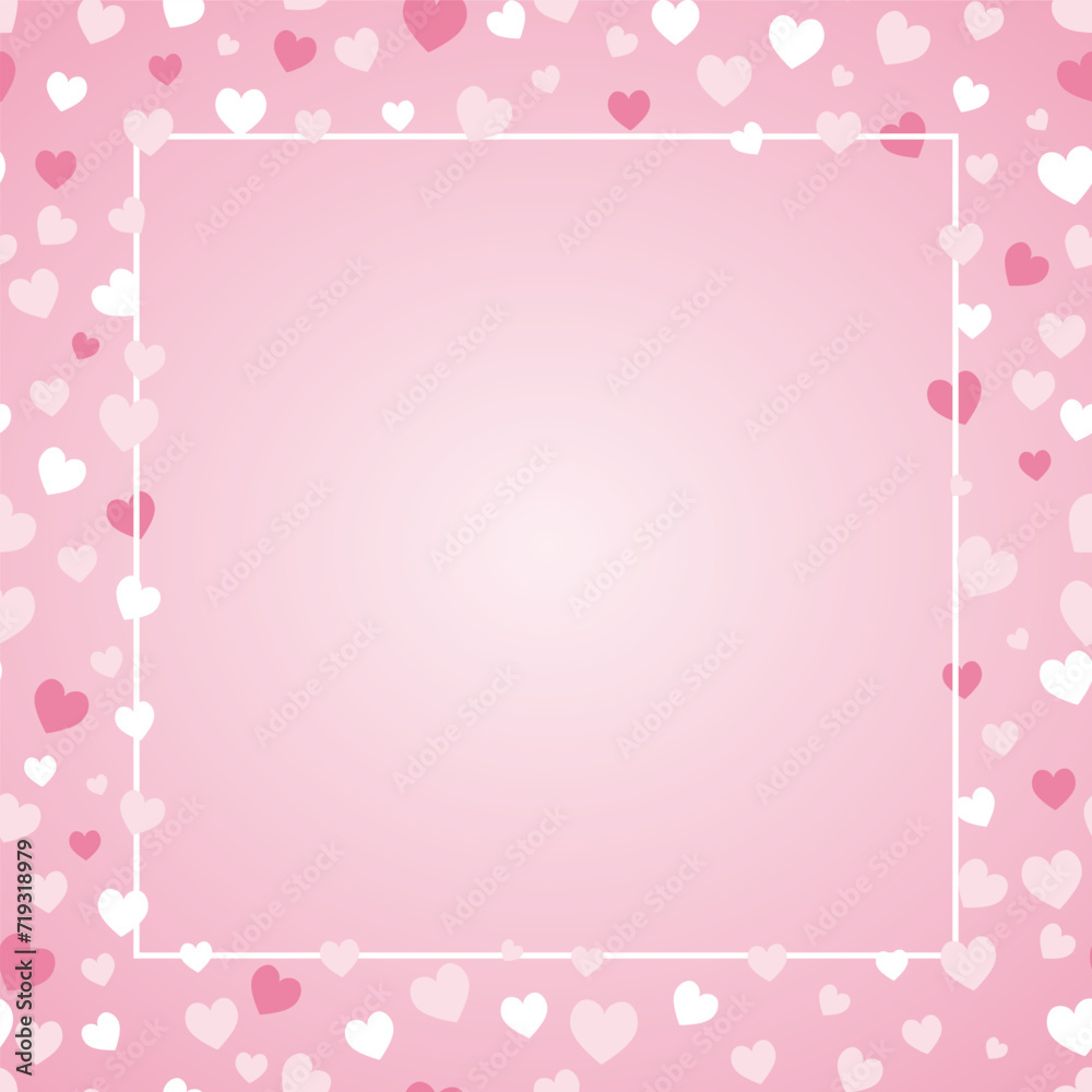 Heart shape template for social media post