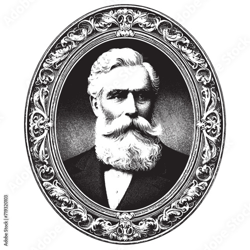 Vignette of a Victorian Era gentleman - Vector