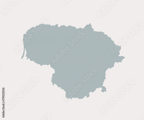 Vector map Lithuania for points, dotted template