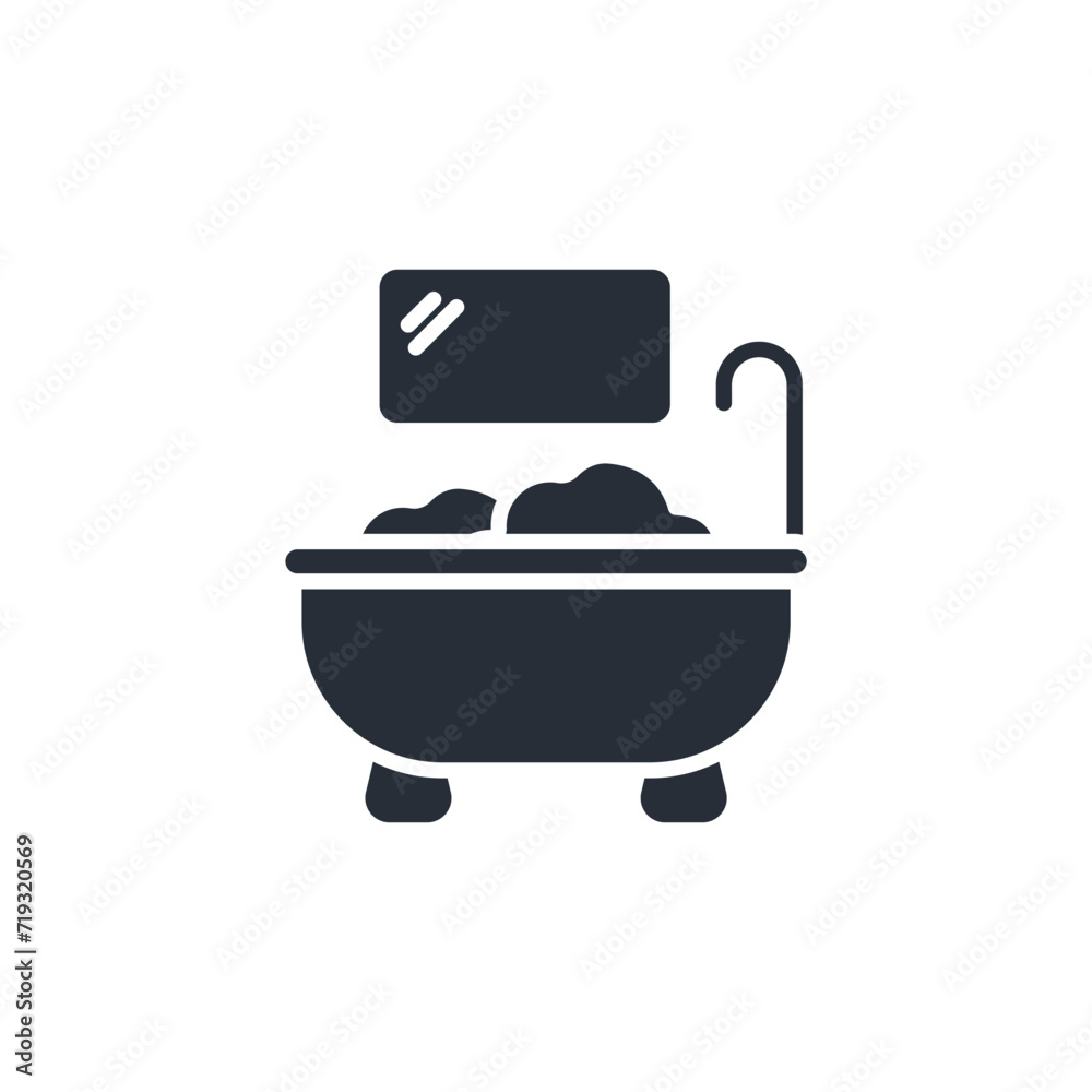 bathroom icon. vector.Editable stroke.linear style sign for use web design,logo.Symbol illustration. bathroom icon. vector.Editable stroke.linear style sign for use web design,logo.Symbol illustration.