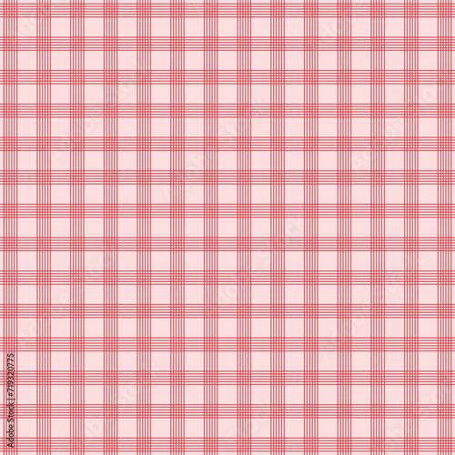 Valentine's day concept pattern. Valentine's Day checkered, gingham and plaid Pattern. Red, white background. Copy space. Trendy style. Isolated vector illustration.