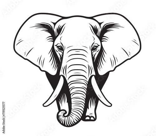 Wallpaper Mural Elephant animal sketch hand drawn Vector illustration Torontodigital.ca
