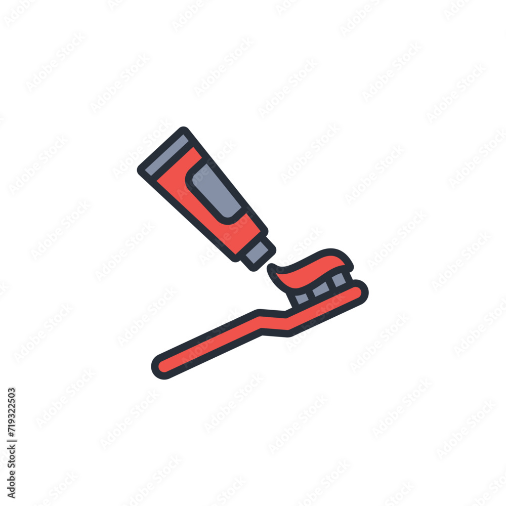 toothpaste icon. vector.Editable stroke.linear style sign for use web design,logo.Symbol illustration. toothpaste icon. vector.Editable stroke.linear style sign for use web design,logo.Symbol illustration.
